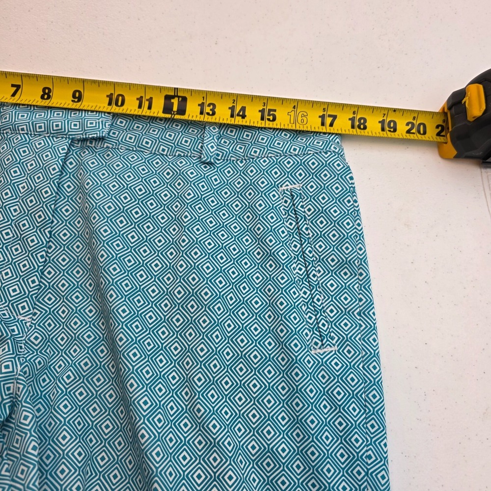 Lady Hagen Womens 10 Golf‎ Shorts Teal Geometric Stretch - Picture 7 of 7